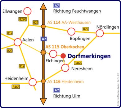 Ihr Weg zum Werk Dorfmerkingen